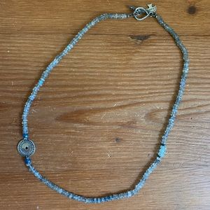 Beaded & silver necklace